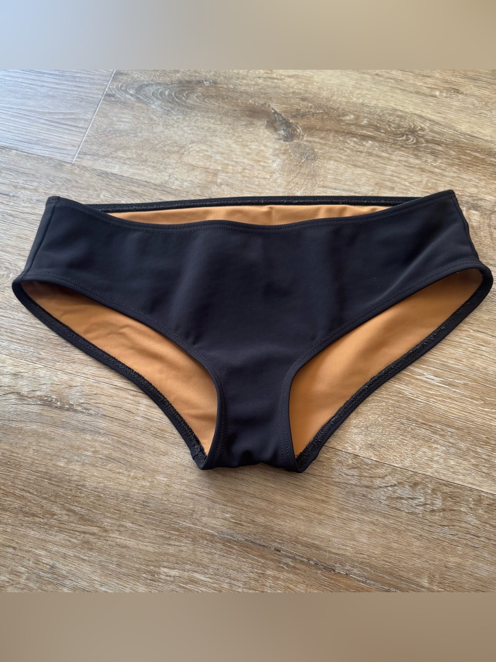 NU SWIM Women's Bikini Bottom Size Small Black Beach Pool Swim USA Poly Stretch